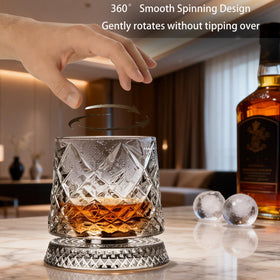 ZNGFTRL heavy base crystal glass highlighting solidity and premium feel