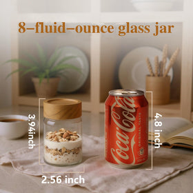 Zoaiirte clear, stackable jars aid quick content recognition and pantry organization.