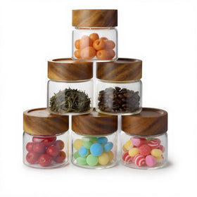 Zoaiirte glass mason jars in a 6-pack showing clear glass for easy meal prep