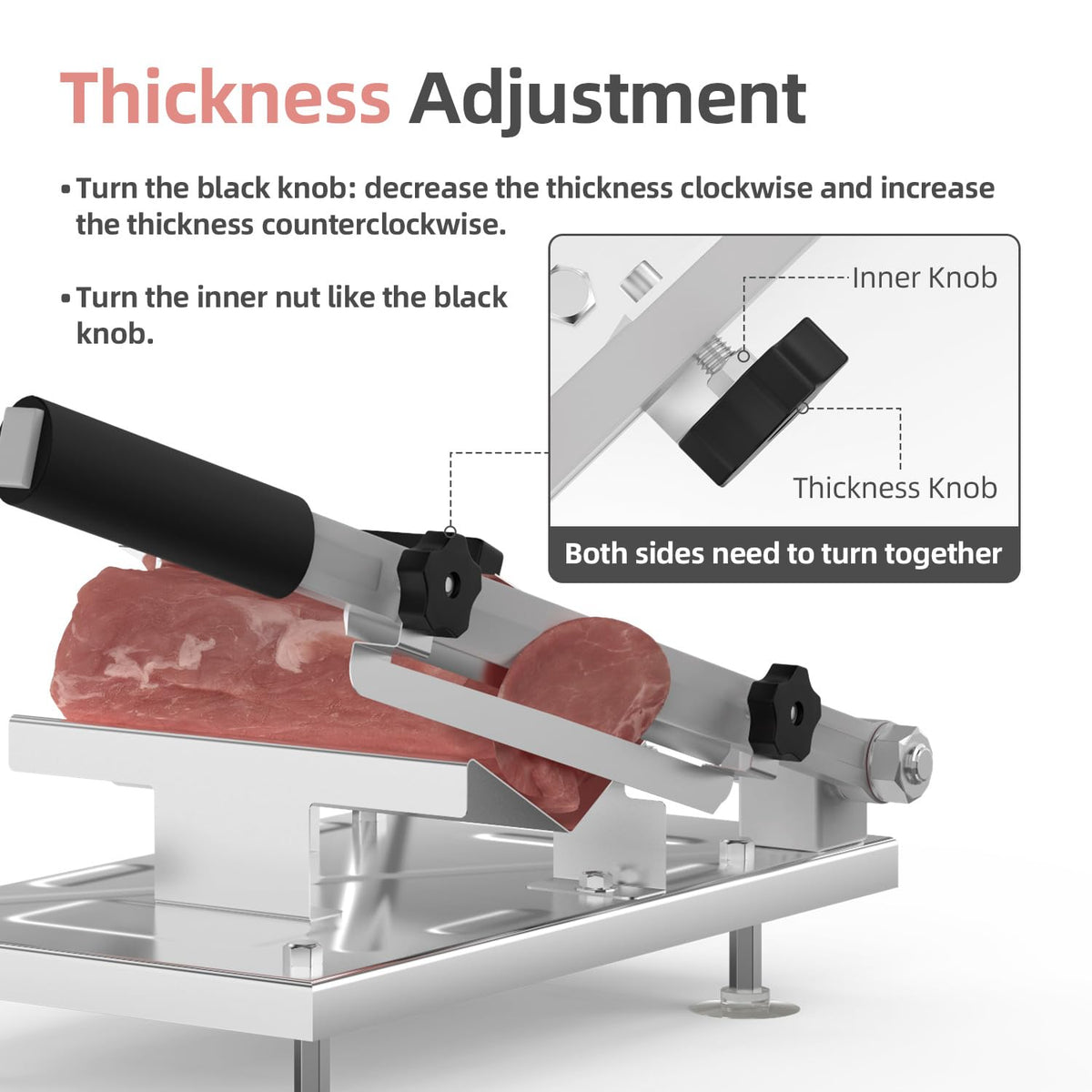 ZOAMEACY upgraded stainless steel slicer highlights durable construction for daily use