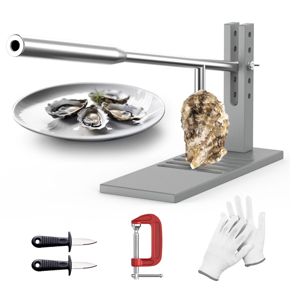 ZOAMEACY oyster shucker tool base grooves hold oysters securely for safe opening