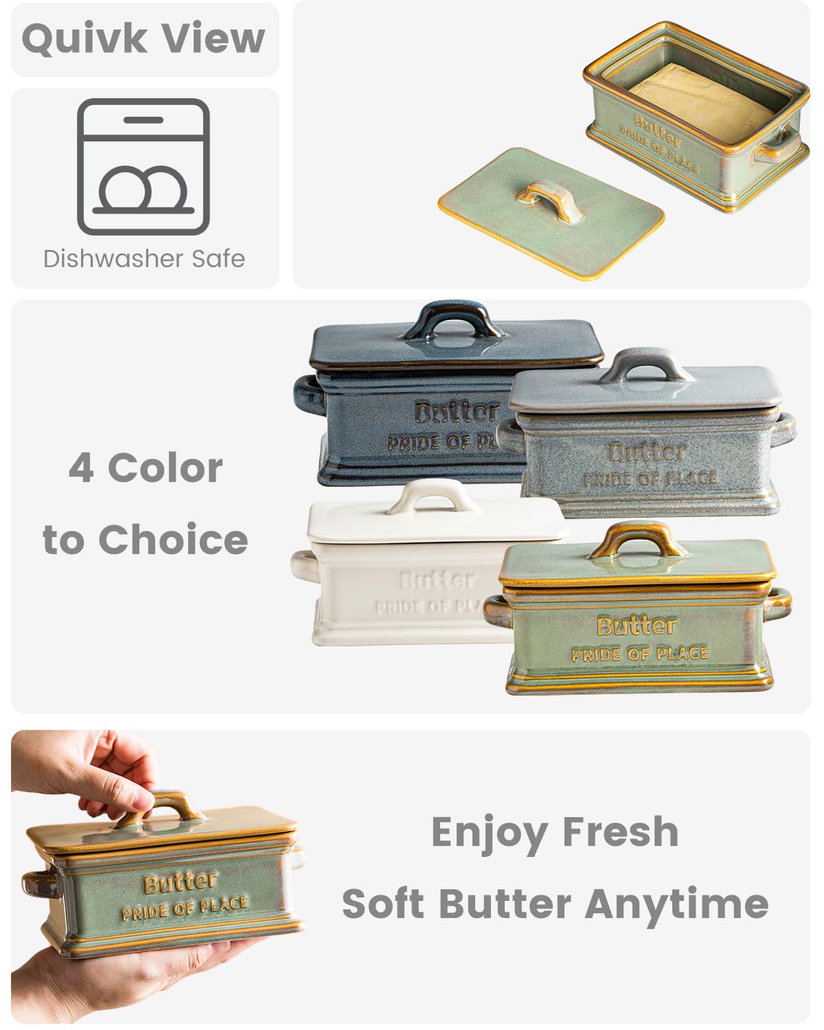 Ceramic lid by Zoeeker with built-in handles for easy lifting.