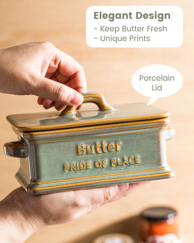 Pride of Place design elevates daily butter storage in the kitchen.