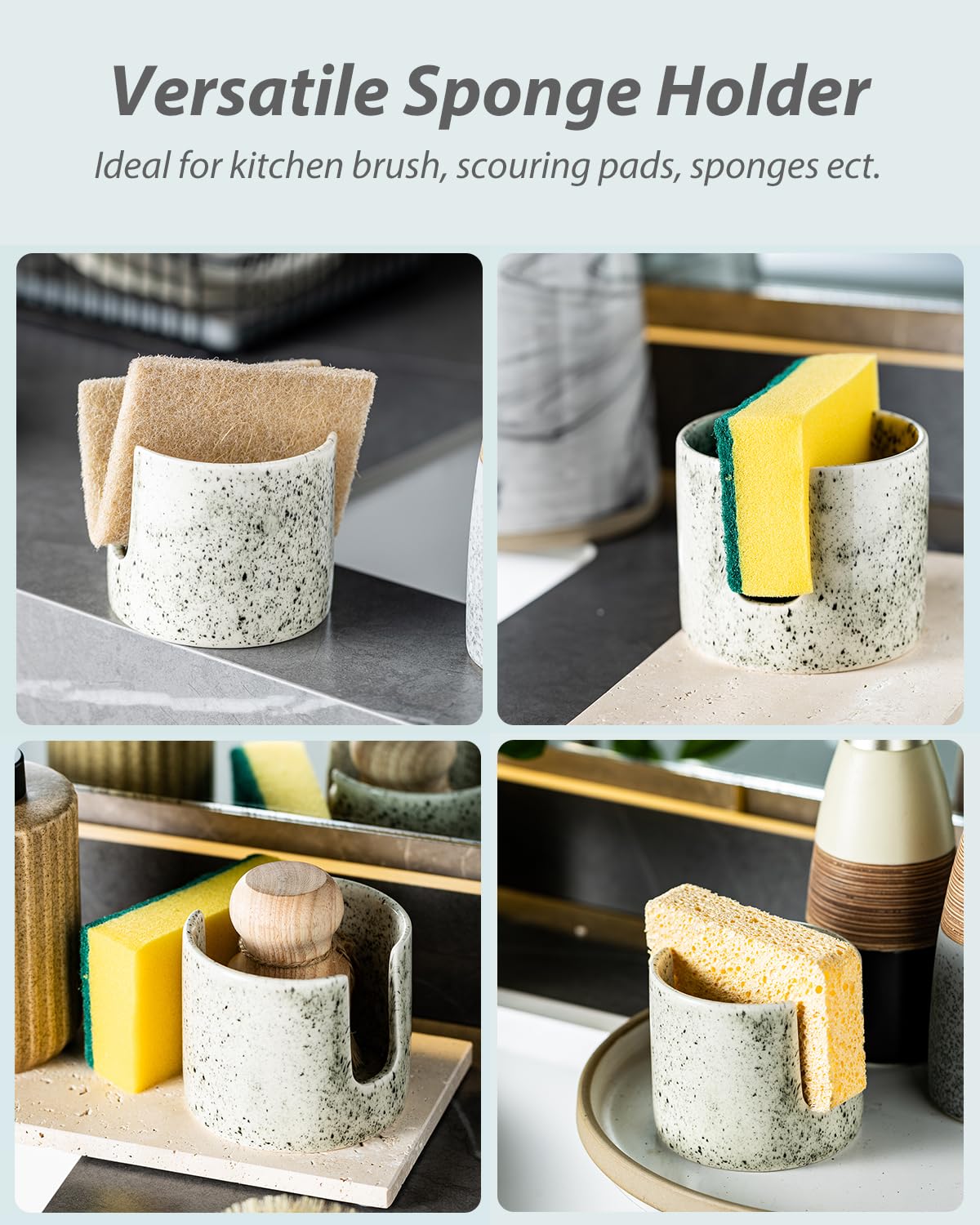 Zoeeker compact sponge organizer fits a small sink area