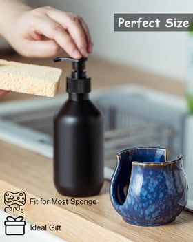 Zoeeker kitchen decor ceramic holder adds modern style to any sink area.