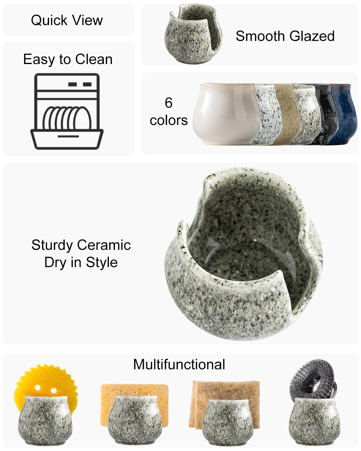 Zoeeker kitchen sink caddy helps reduce countertop clutter