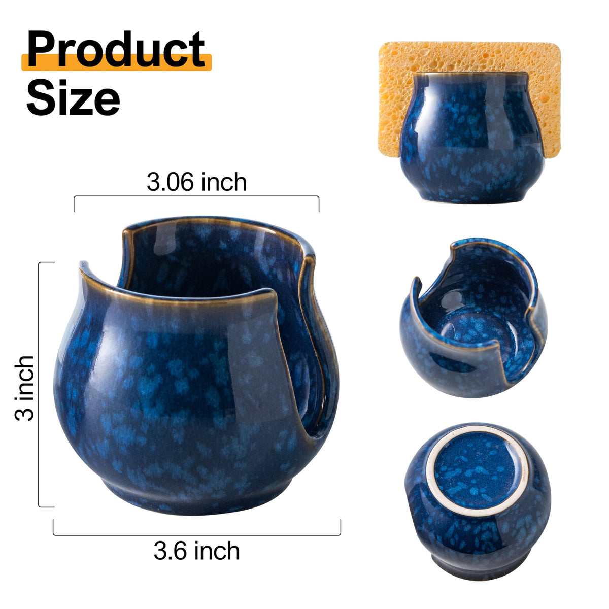 Zoeeker non-slip base ceramic stays stable during busy prep times.