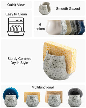 Zoeeker sponge holder with a slot for brushes adds practical order to the sink area