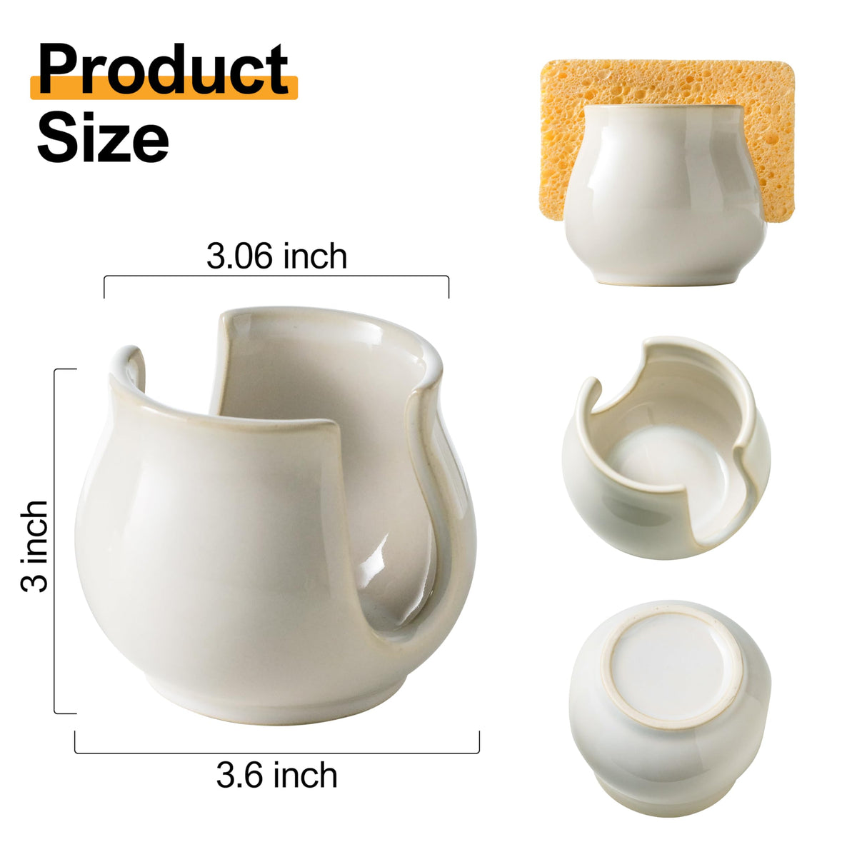 Zoeeker sponge holder with non-slip base keeps surface stable