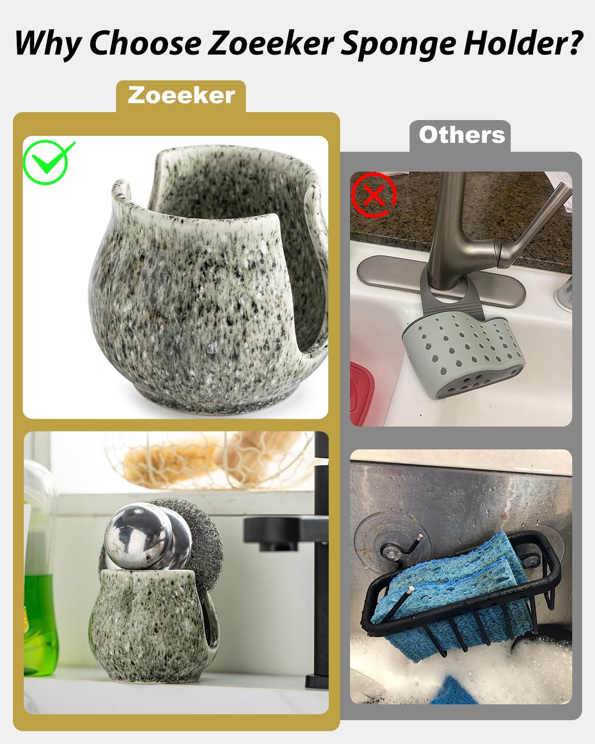 Zoeeker sturdy ceramic construction for daily use and durability