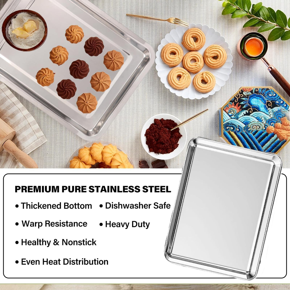 ZOEHROWS stainless steel bakeware delivers durable, non-toxic performance for daily cooking