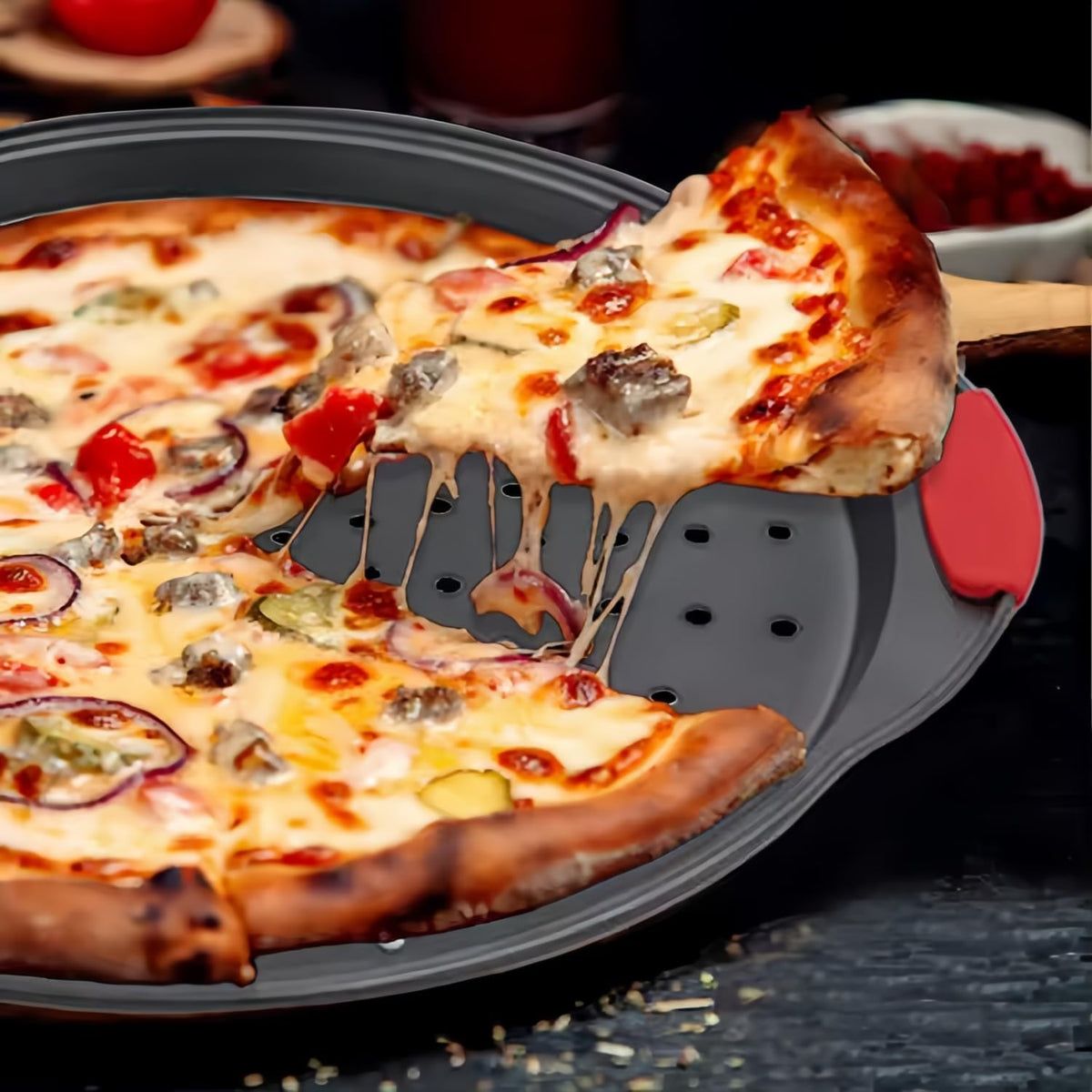 ZOEHROWS silicone handles provide grip and heat protection during use.