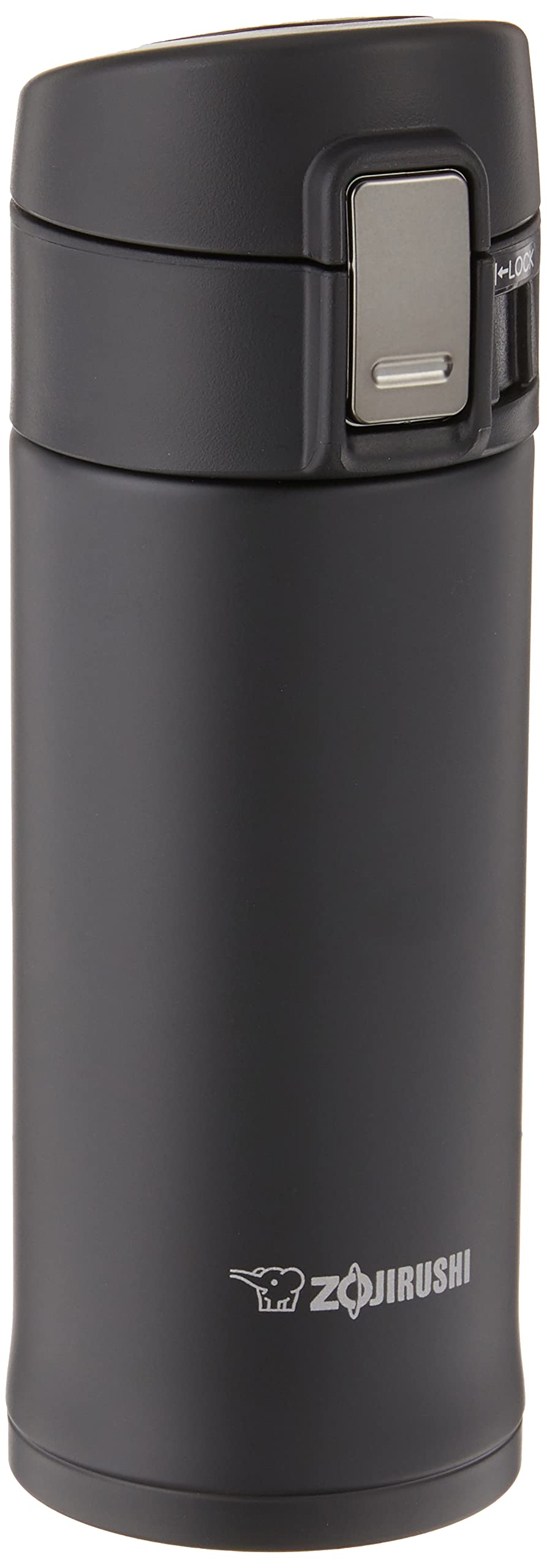 Zojirushi travel mug with flip lid and safety lock for secure on-the-go use.