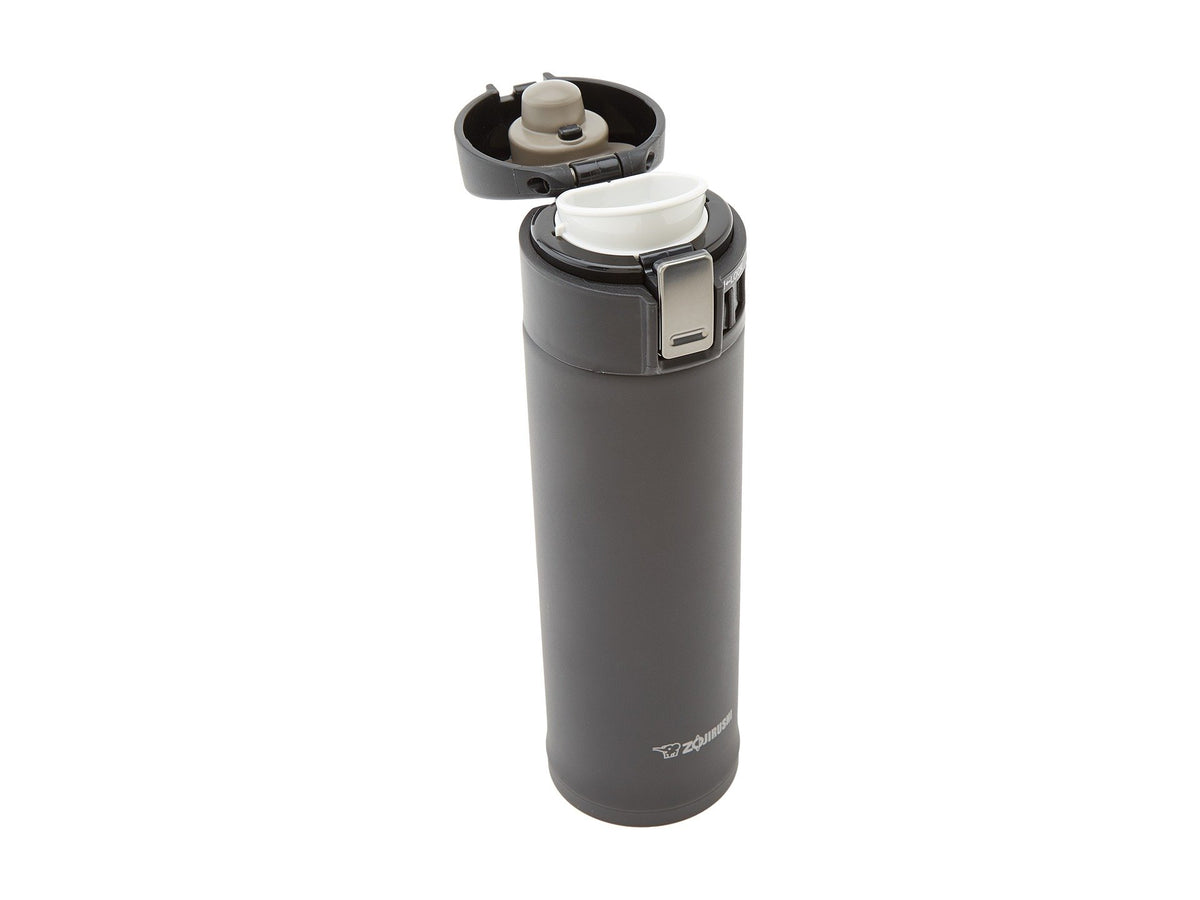 Zojirushi mug interior with non-stick coating eases cleaning after use.