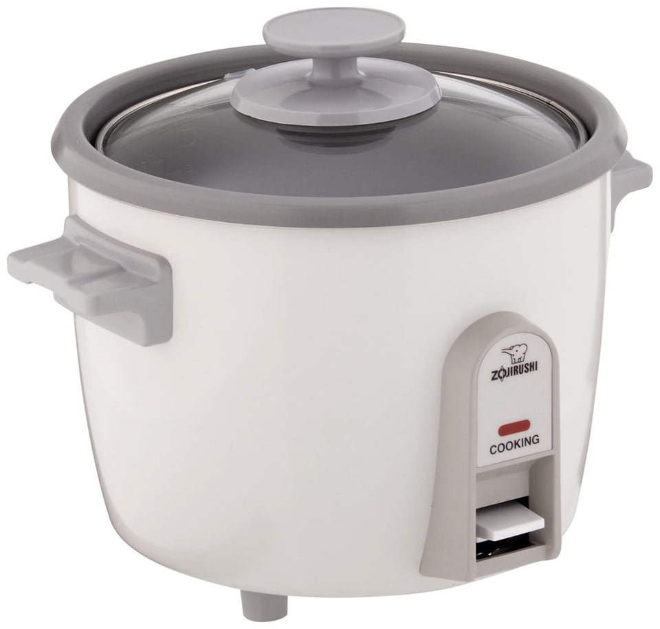 Zojirushi 3 Cup Rice Cooker with glass lid for easy monitoring.