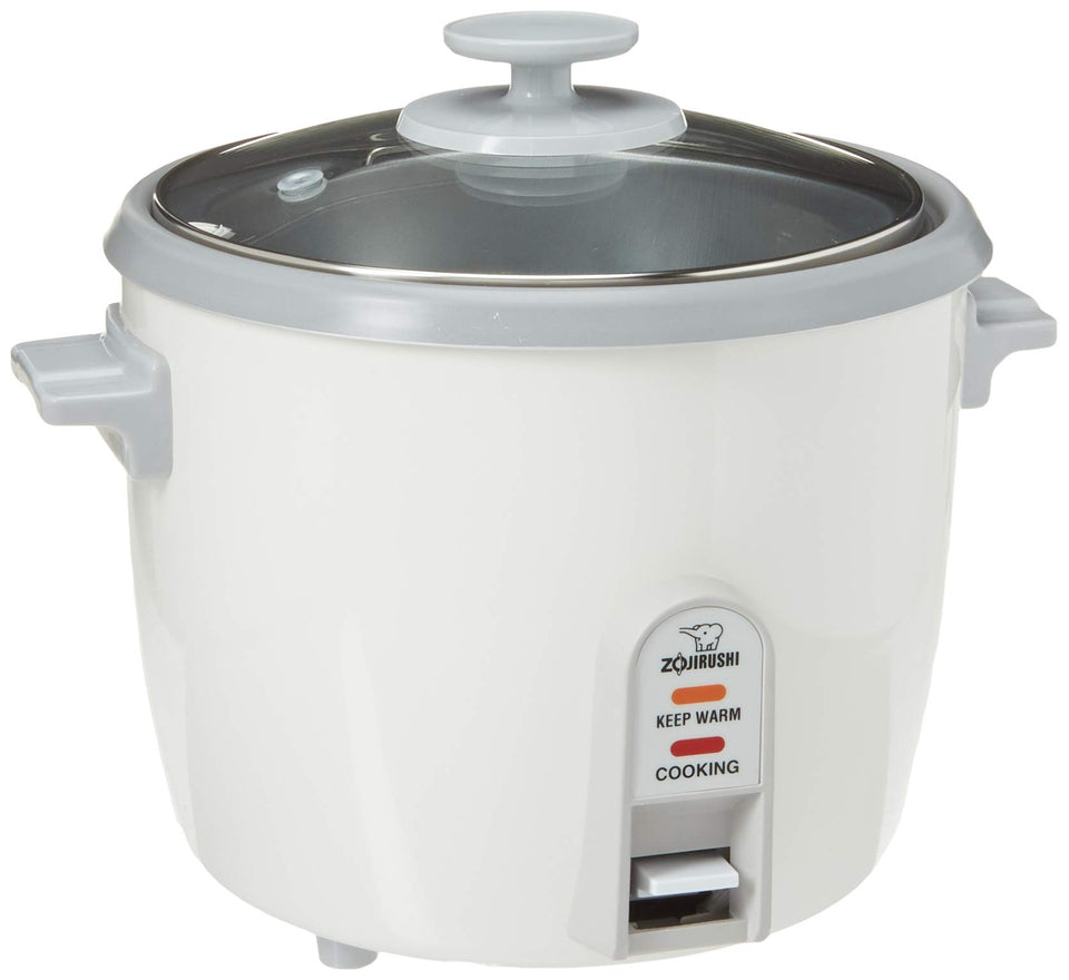 Zojirushi 6-Cup Rice Cooker top view shows compact design, ideal for quick weeknight meals.