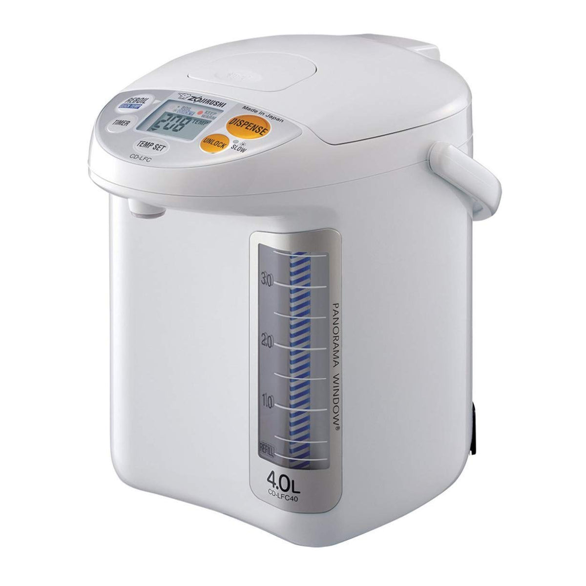 Zojirushi CD-LFC40 Panorama Window water boiler with easy pouring and extended hot water on demand