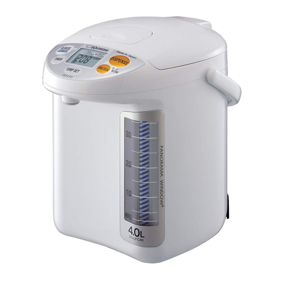 Zojirushi CD-LFC40 Panorama Window water boiler with easy pouring and extended hot water on demand