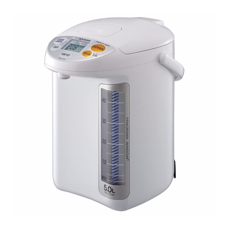 Zojirushi CD-LFC50 panorama window shows water level for easy monitoring and precise brewing.