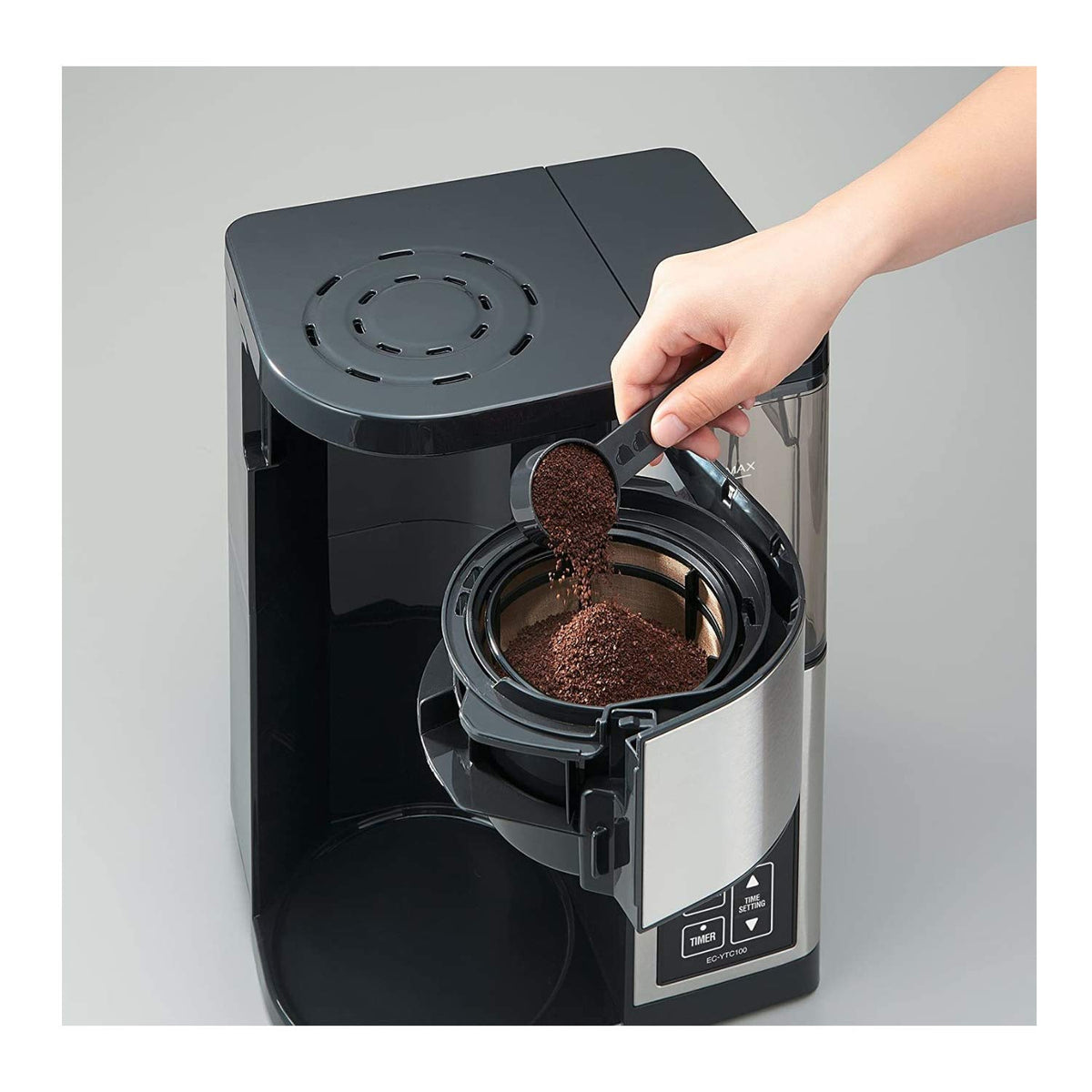 Zojirushi EC-YTC100XB stainless insulated carafe keeps coffee hot