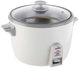 Zojirushi NHS-18 rice cooker front view showing large capacity for family meals