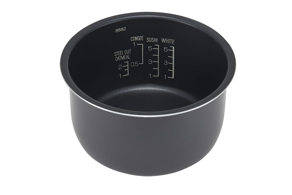 Zojirushi NL-EAC10BA black nonstick inner pan for easy cleaning and even heating