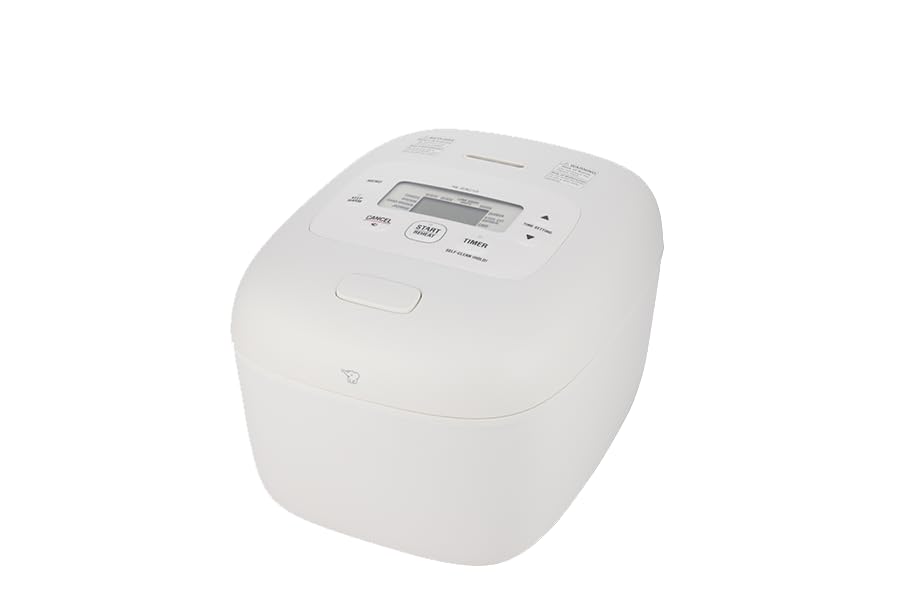 Zojirushi NL-EAC10WA flat-top design showing modern control layout for easy operation.
