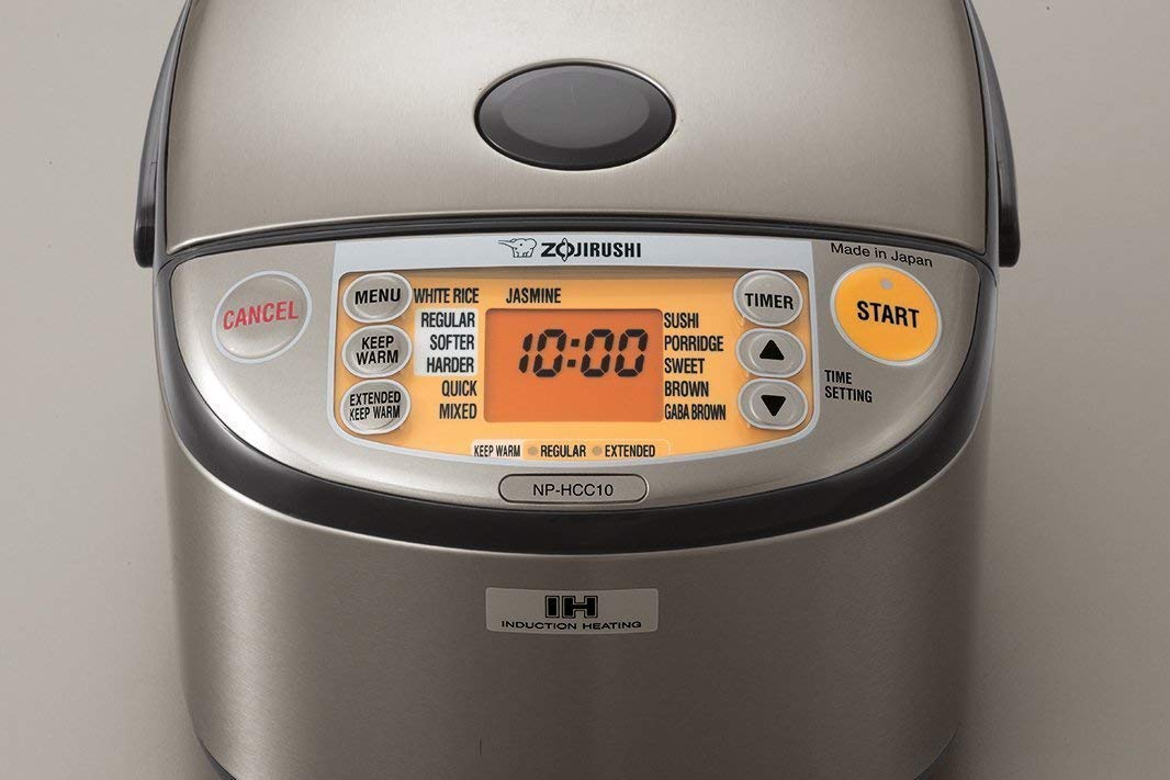 Zojirushi NP-HCC10XH inner cooking pan showing even heat for consistent rice.