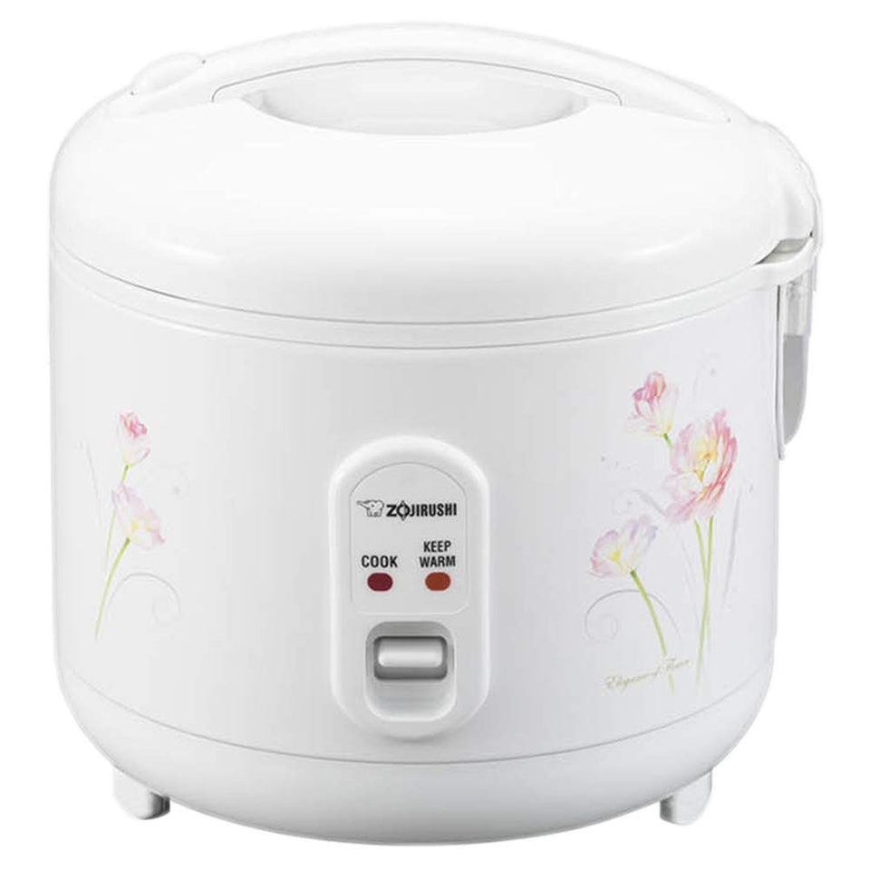 Zojirushi NS-RPC10FJ rice cooker Tulip design fits tight countertops for everyday meals.