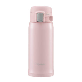 Zojirushi SM-SA36PB Pearl Pink mug, front view, ideal for on-the-go mornings.