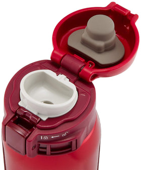 Zojirushi SM-SE36RZ 2-step lid release demonstrates easy cleanup and condensation control