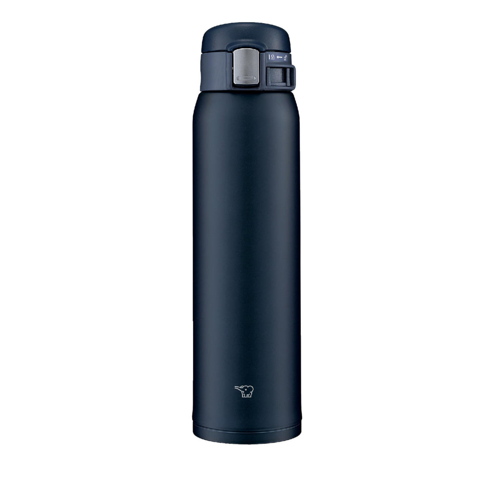 Zojirushi SM-SF60-AD navy one-touch open lid for quick hydration on the move.