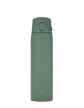 Zojirushi SM-VH72-GM GoCafe mug with 24oz insulated design for hot or cold beverages.