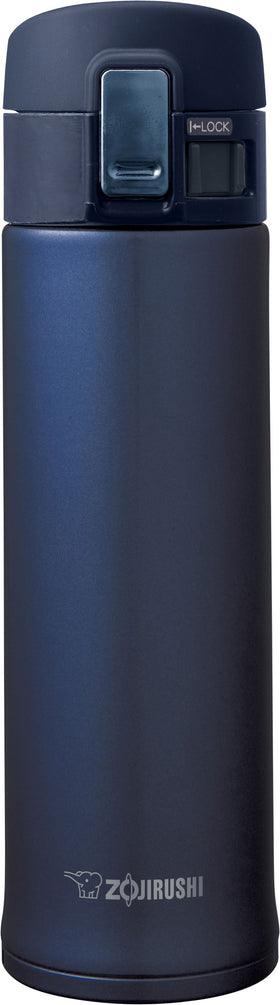 Zojirushi smoky blue 12oz mug with compact design and everyday usability.