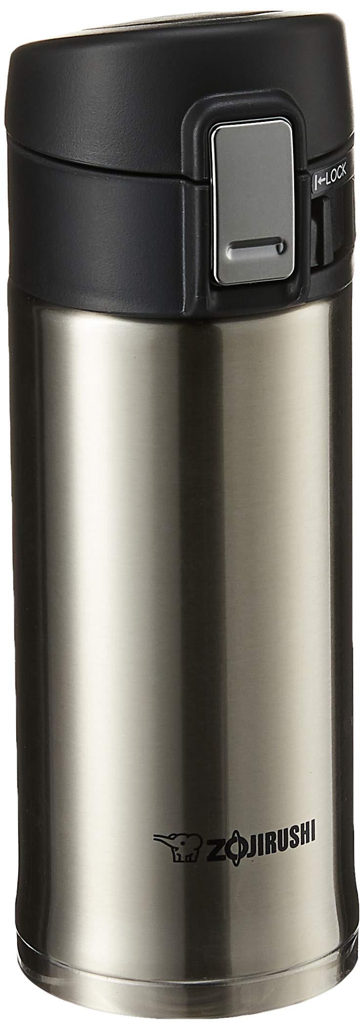 Zojirushi travel mug 036L stainless steel in silver keeps drinks hot or cold on the go