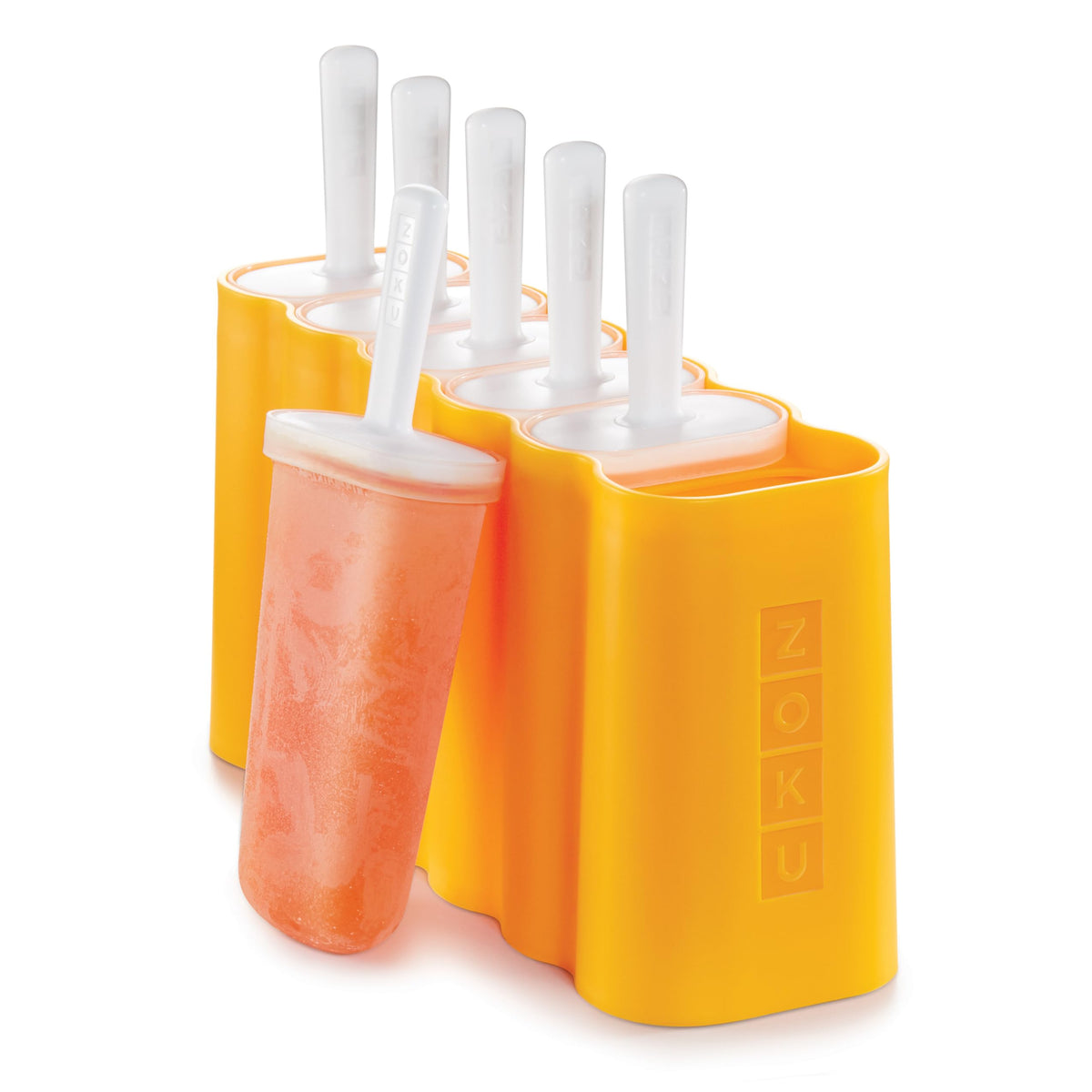 ZOKU Mod Pops tray with sticks showing six classic pops for family fun