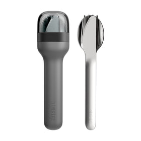 ZOKU pocket utensil set in a closed case, ideal for travel and on-the-go meals.