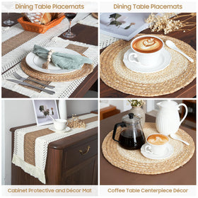 Zology cotton tassels on placemats add soft texture and decorative flair