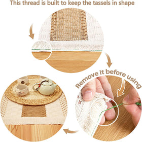 Zology square burlap placemat durable rustic style for daily meals