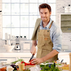 ZOMAO apron crafted from 100 percent cotton for soft, durable everyday wear.