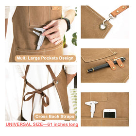 ZOMAO 26 by 30 inch coverage protects clothing from spills and stains.