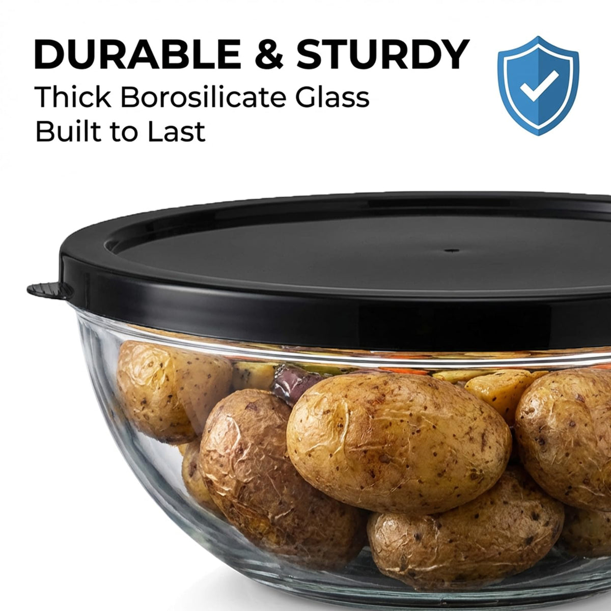 Zombcame easy clean glass bowl residues rinse away quickly