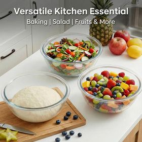 Zombcame large capacity mixing bowl ideal for dough and meal prep