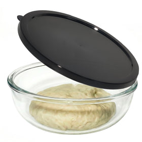 Zombcame large glass mixing bowl with lid ideal for sourdough prep