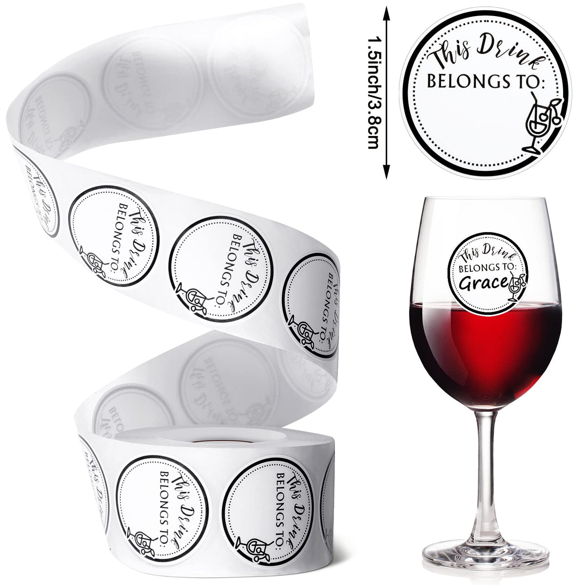 Zonon wedding cup name markers keep guests' beverages organized during celebrations.