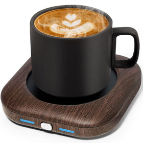 Zonopy mug warmer with a 3-5 inch heating panel keeps coffee at perfect warmth.