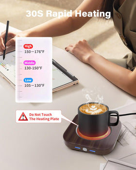Zonopy Mug Warmer indicates temperature with red pink blue lights for precise warmth.