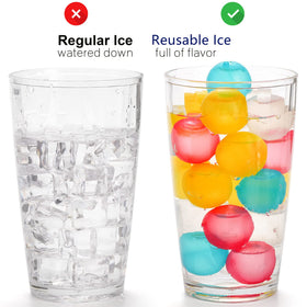 ZOOFOX white round ice cubes keep drinks cool without tasting plastic