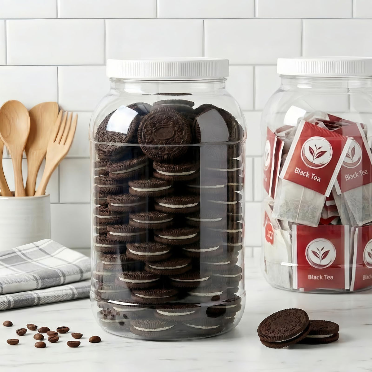 ZOOFOX clear jars aid pantry organization and easy access
