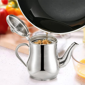 ZOOFOX gift-ready stainless steel oil dispenser set for bacon lovers.